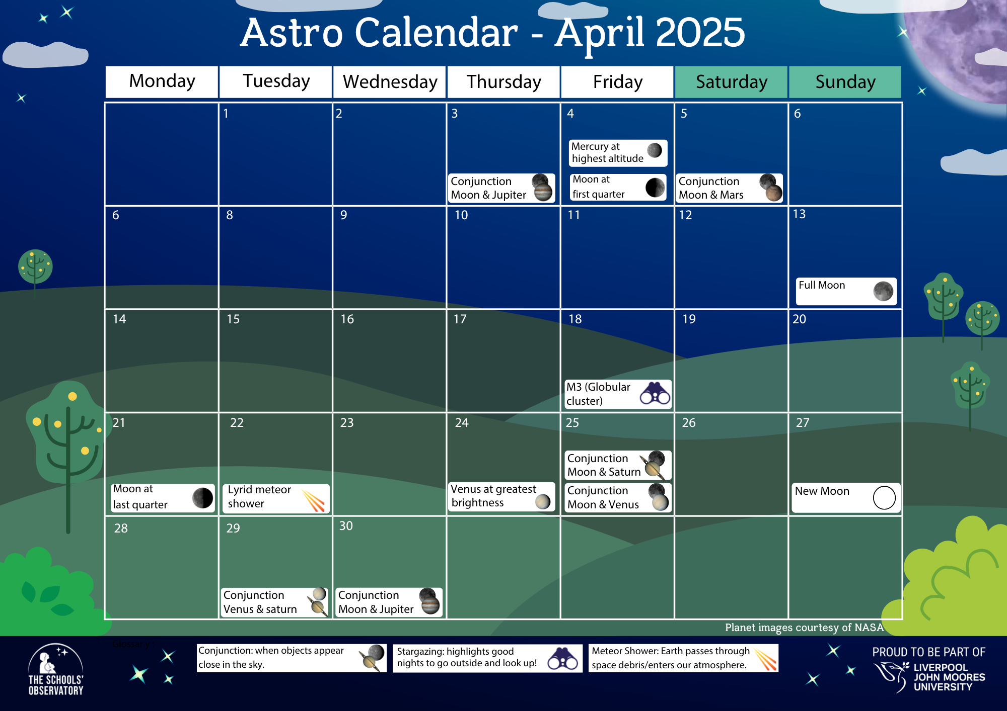 Image of February's Astro Calendar